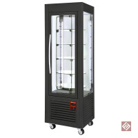 Panorama Vitrine, 5 rotierende Glasablagen,