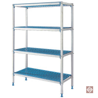 Lineares Regal aus eloxiertem Aluminium GN 4
