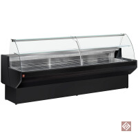 Kühltheke mit gebogenem Glas, Umluft mit
