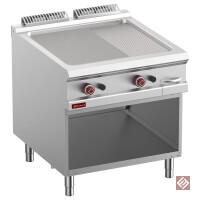 Gas-Grillplatte 2/3 glatt & 1/3 gerillt,