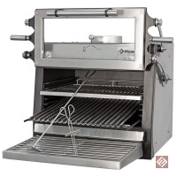Holzkohleofen-BBQ, GN 1/1 (60 Kg/h)- Anhebbar