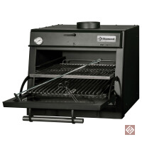 Holzkohleofen-BBQ, GN 1/1 (60 Kg/h)/Schwarz