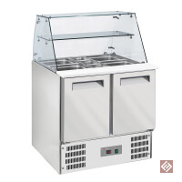 Saladette mit gewölbter Glasscheibe, 2x