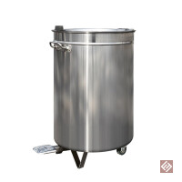 Mülleimer aus Edelstahl, 95L, mit